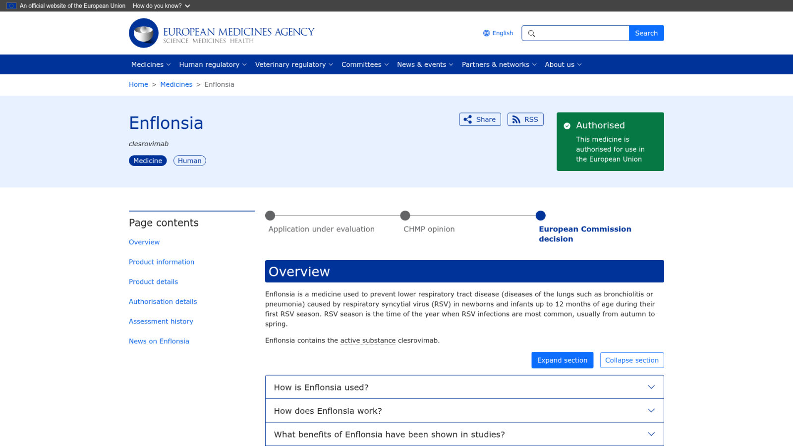 Protocole d'administration et posologie du clesrovimab