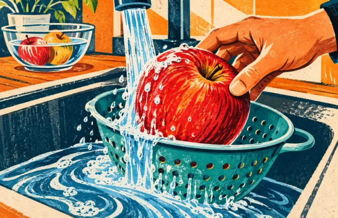 Eau, bicarbonate, vinaigre : pourquoi les chiffres sur le lavage des pommes ne donnent pas une recette miracle