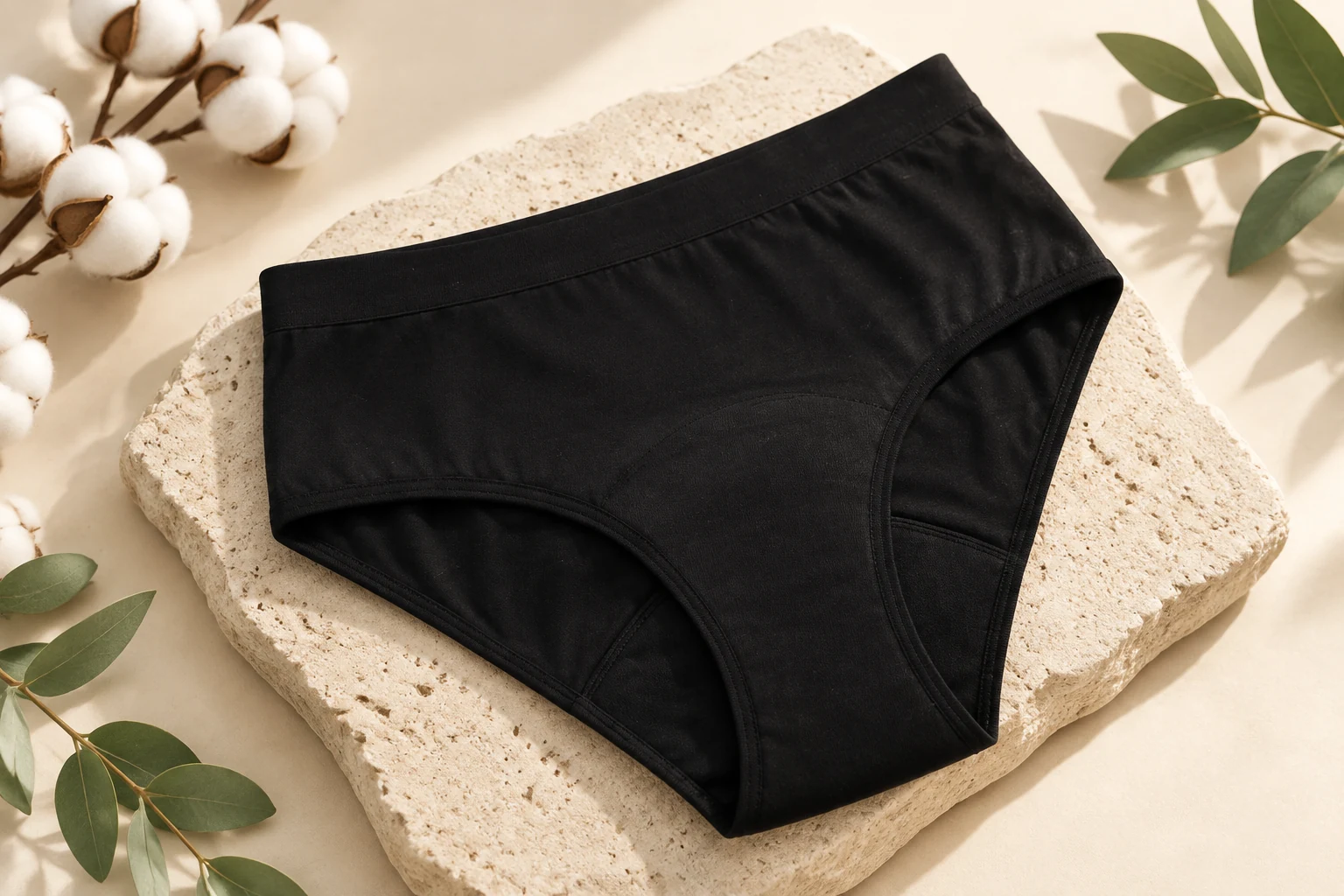 Culotte menstruelle réutilisable de la marque Elia Lingerie